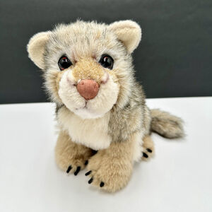 1999 Discovery Channel Wolf Cub 10” Realistic Plush Stuffed Animal